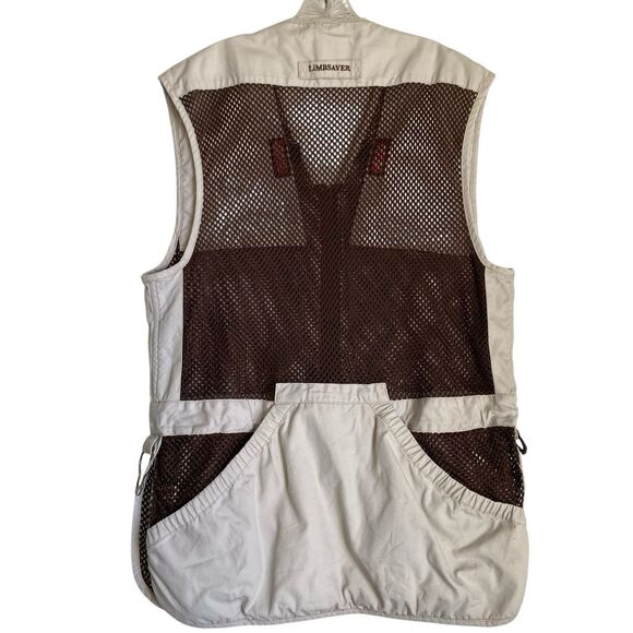 Limbsaver Hunting Vest Men XL Gray Canvas Quilted 4 Pockets Mesh Back Vintage - Picture 2 of 12